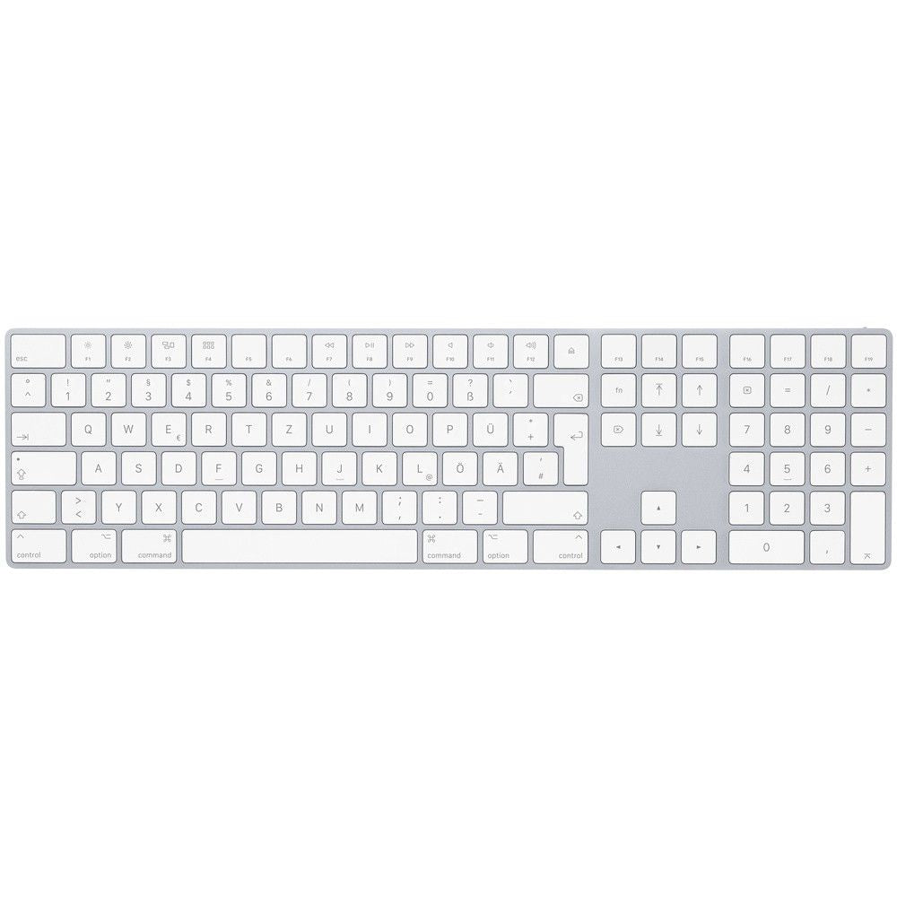 Magic Keyboard mit Touch ID und Ziffernblock für Mac Modelle mit Apple Chip – Deutsch – Weiße Tasten