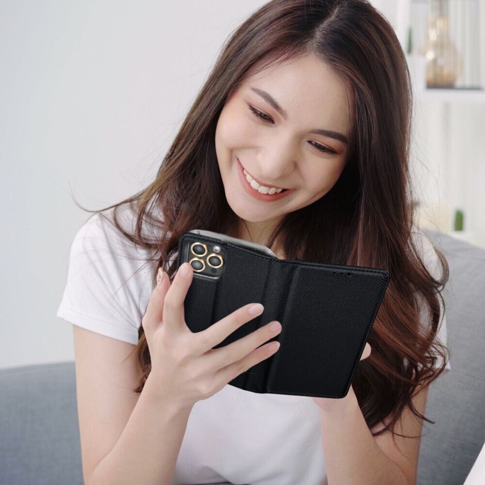 Book-Tasche für Samsung Galaxy A25 - Schutzhülle mit Magnetverschluss - Schwarz
