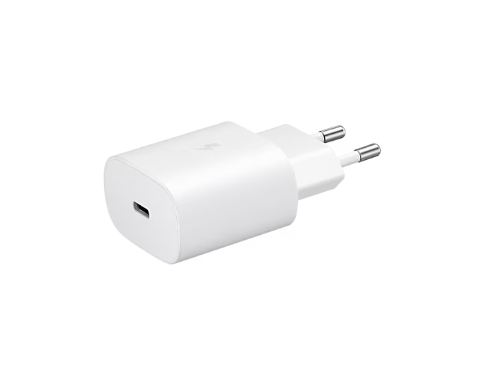 Samsung 25W Netzteil EP-TA800EBE USB-C Ladegerät mit Schnellladefunktion Weiß