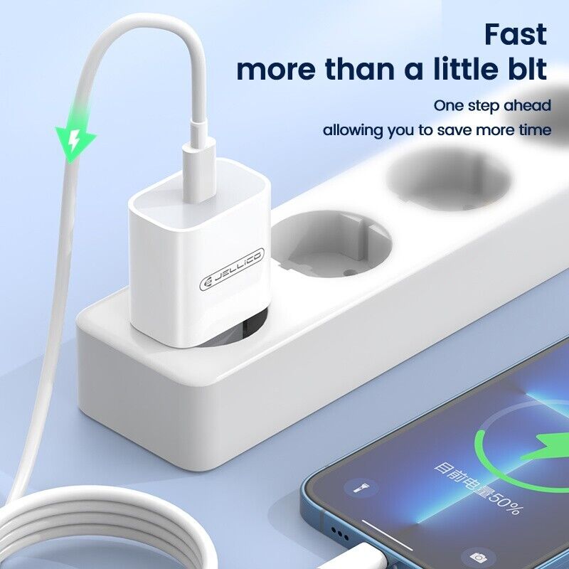 20W Ladegerät Netzteil + USB-C auf 8-Pin Kabel, Schnellladung, für iPhone/iPad