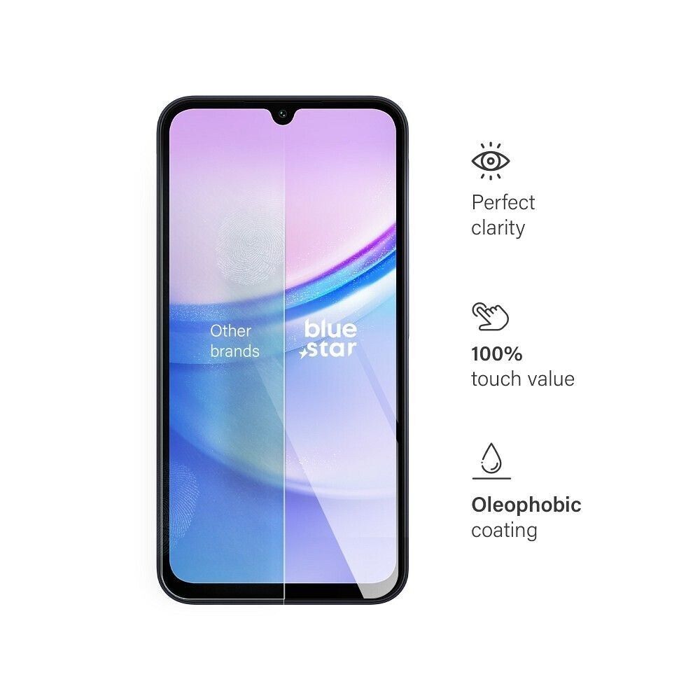 Panzerfolie Blue Star für Samsung Galaxy A15 5G - 9H Härte, 0.3mm, Kratzfest