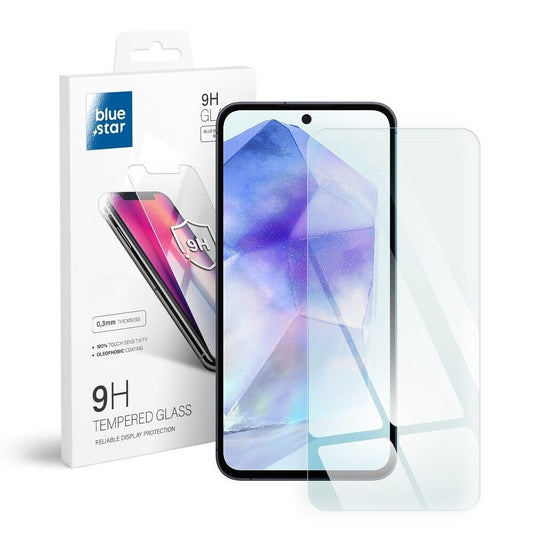 Panzerfolie Blue Star für Samsung Galaxy A55 5G - 9H Härte, 0.3mm, Kratzfest