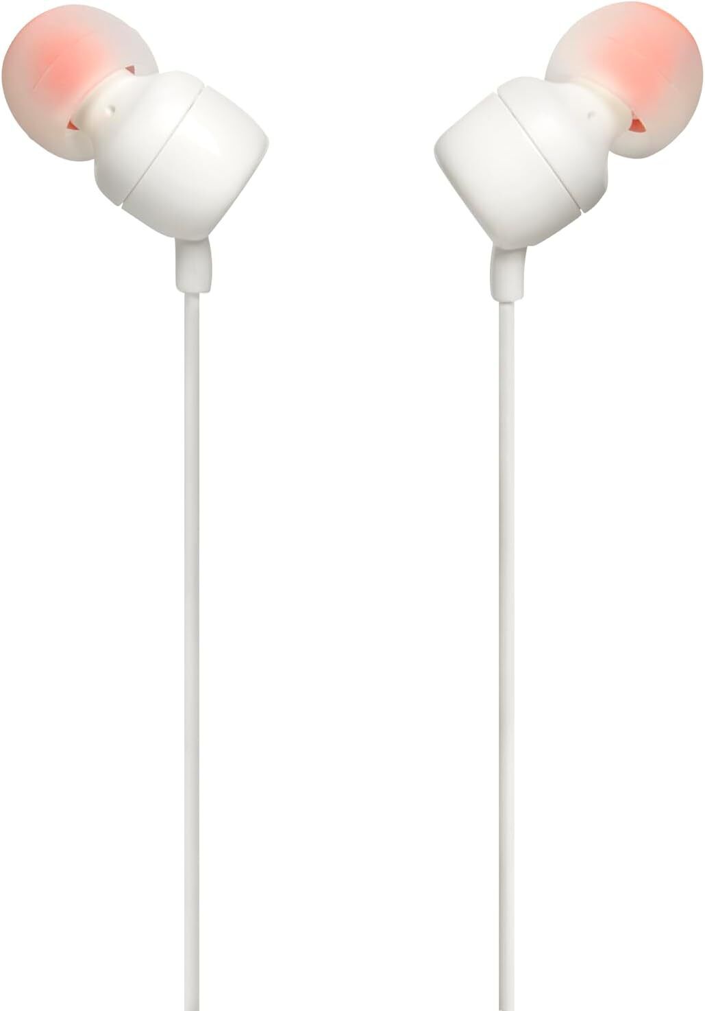 JBL Tune 110 In-Ear Kopfhörer mit Mikrofon – Pure Bass Sound, Schwarz/Weiß, 1er