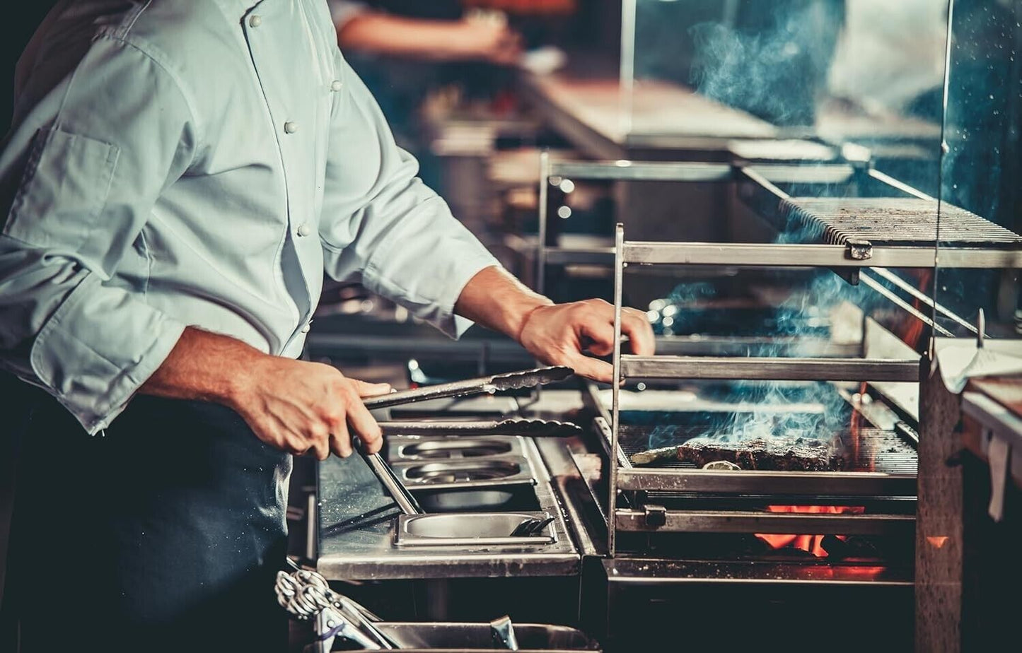 Edelstahl Grillzange BBQ Zange Grillbesteck Universalzange Küchenzange L-XXL
