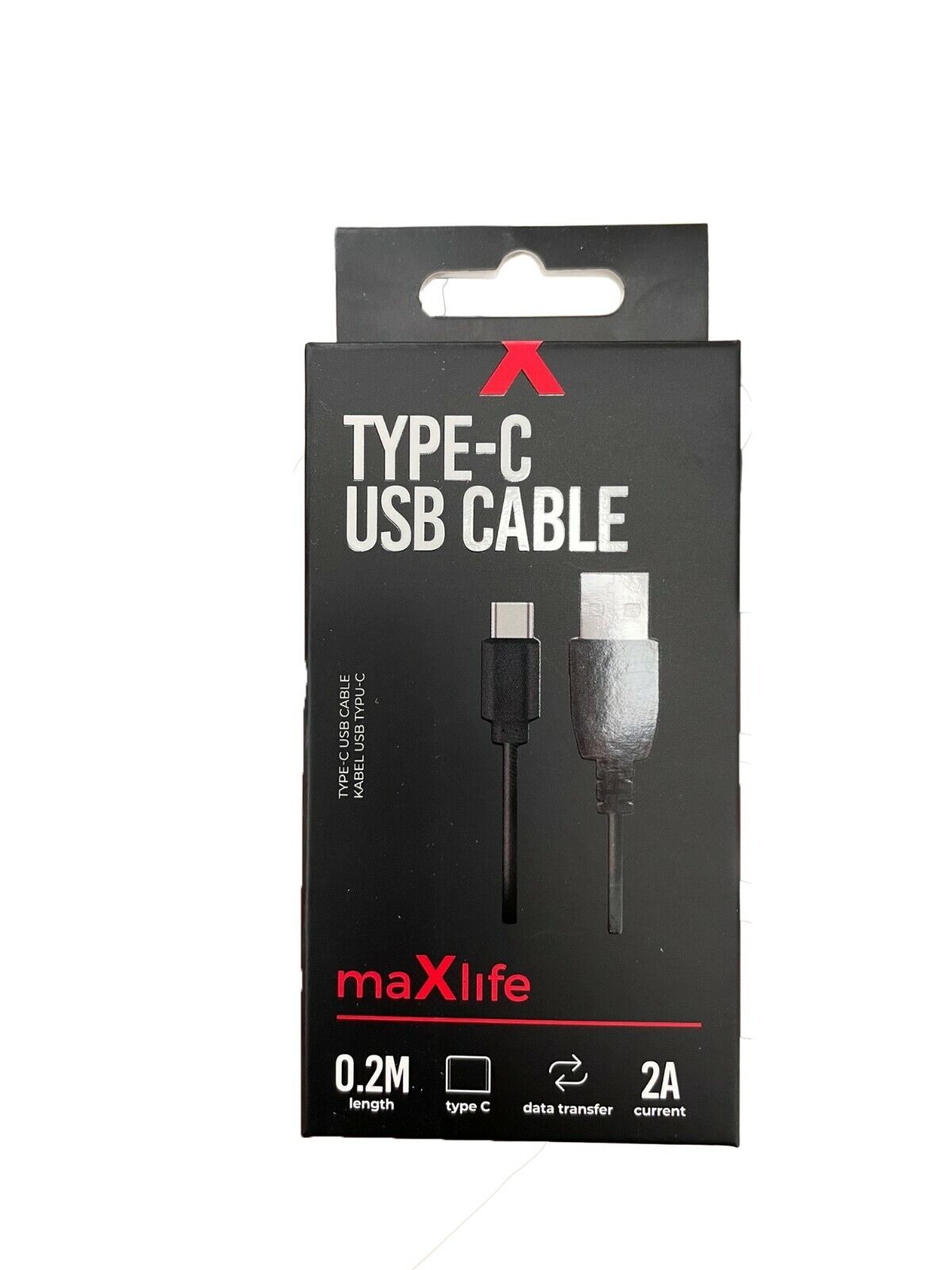 20cm Typ C Ladekabel kurzes Schnell-, Lade-, Sync-Kabel Datenkabel USB-C Schwarz