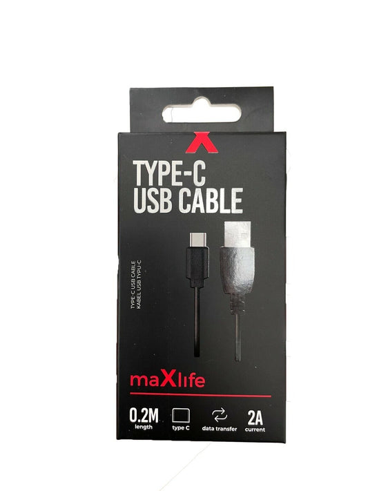 20cm Typ C Ladekabel kurzes Schnell-, Lade-, Sync-Kabel Datenkabel USB-C Schwarz