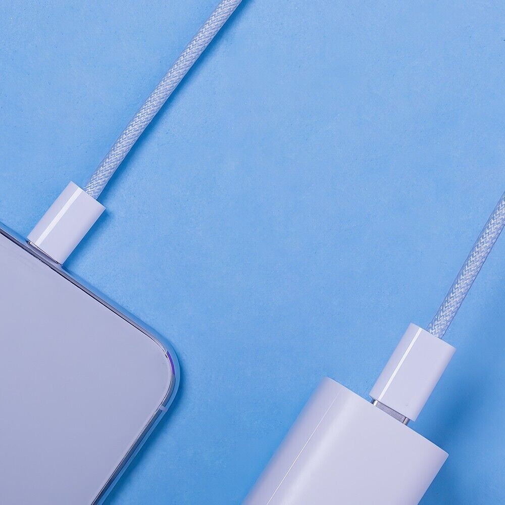 Maxlife MXUC-06 USB-C zu USB-C Kabel 1,0m Blau Nylon 20W