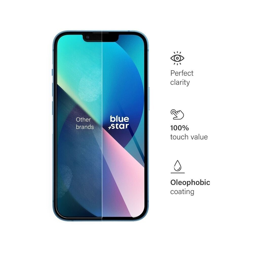 Panzerfolie Blue Star für Apple iPhone 13 / 13 Pro / 14 - 9H Härte, Kratzfest