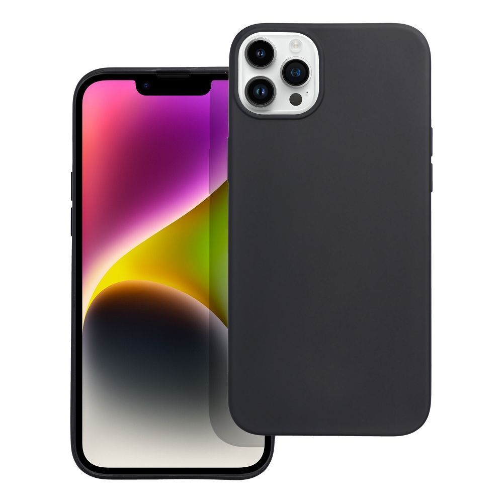Apple iPhone 14/15/16 Pro/Plus/Max Silikon Handyhülle 2mm TPU Case Schwarz