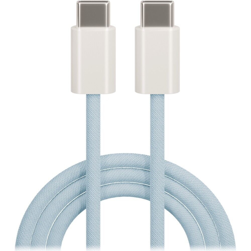 Maxlife MXUC-06 USB-C zu USB-C Kabel 1,0m Nylon 20W in Blau / Lila / Grau