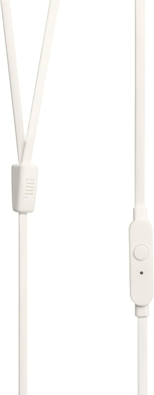JBL Tune 110 In-Ear Kopfhörer mit Mikrofon – Pure Bass Sound, Schwarz/Weiß, 1er