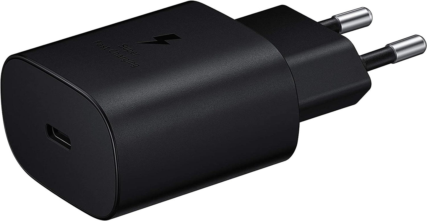 Samsung 25W USB-C Ladegerät EP-TA800EBE + Samsung USB-C Ladekabel EP-DA705 Schwarz