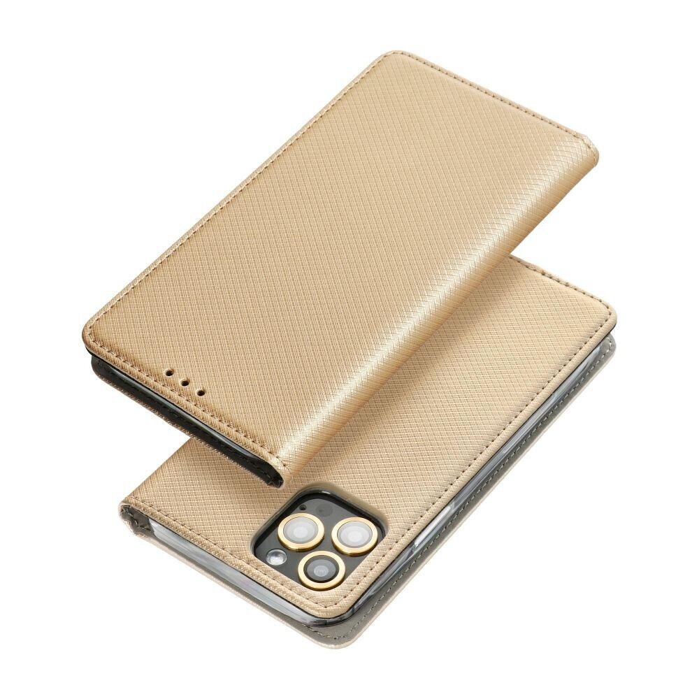 Book-Tasche für Apple iPhone 16 - Schutzhülle mit Magnetverschluss - Gold