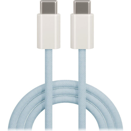 Maxlife MXUC-06 USB-C zu USB-C Kabel 1,0m Blau Nylon 20W