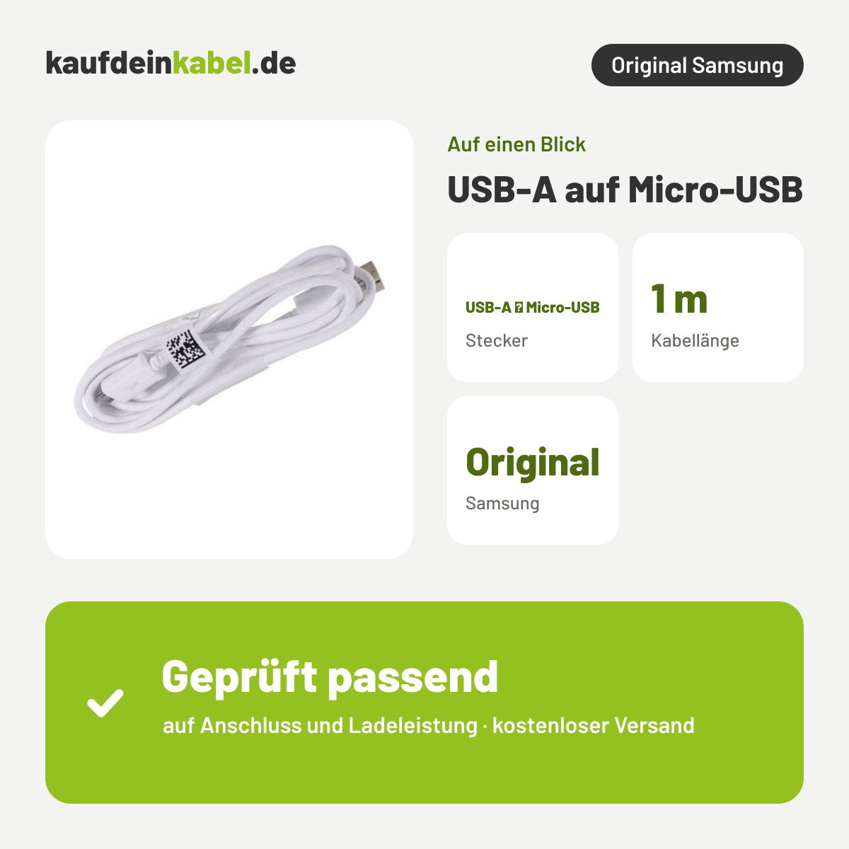 USB-A auf Micro-USB – Auf einen Blick