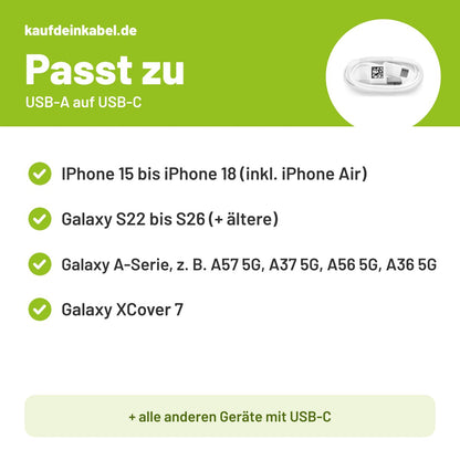 USB-A auf USB-C – Passt zu