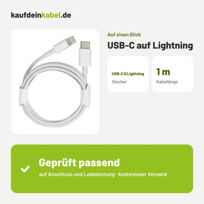 USB-C auf Lightning – Auf einen Blick