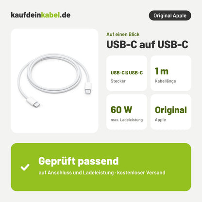 USB-C auf USB-C – Auf einen Blick