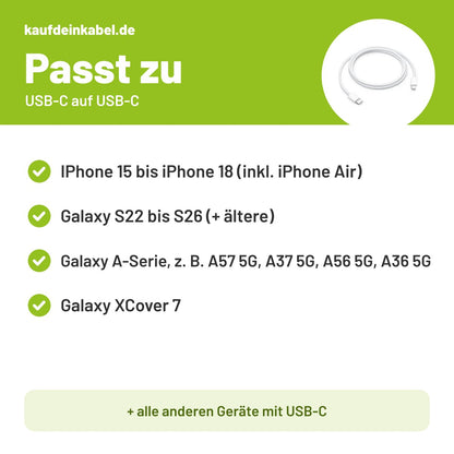 USB-C auf USB-C – Passt zu