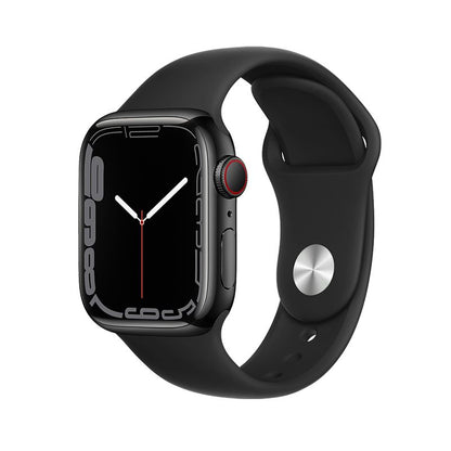 Silikon Ersatzband für Apple Watch 38 / 40 / 41 mm schwarz